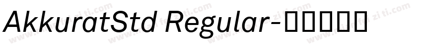 AkkuratStd Regular字体转换